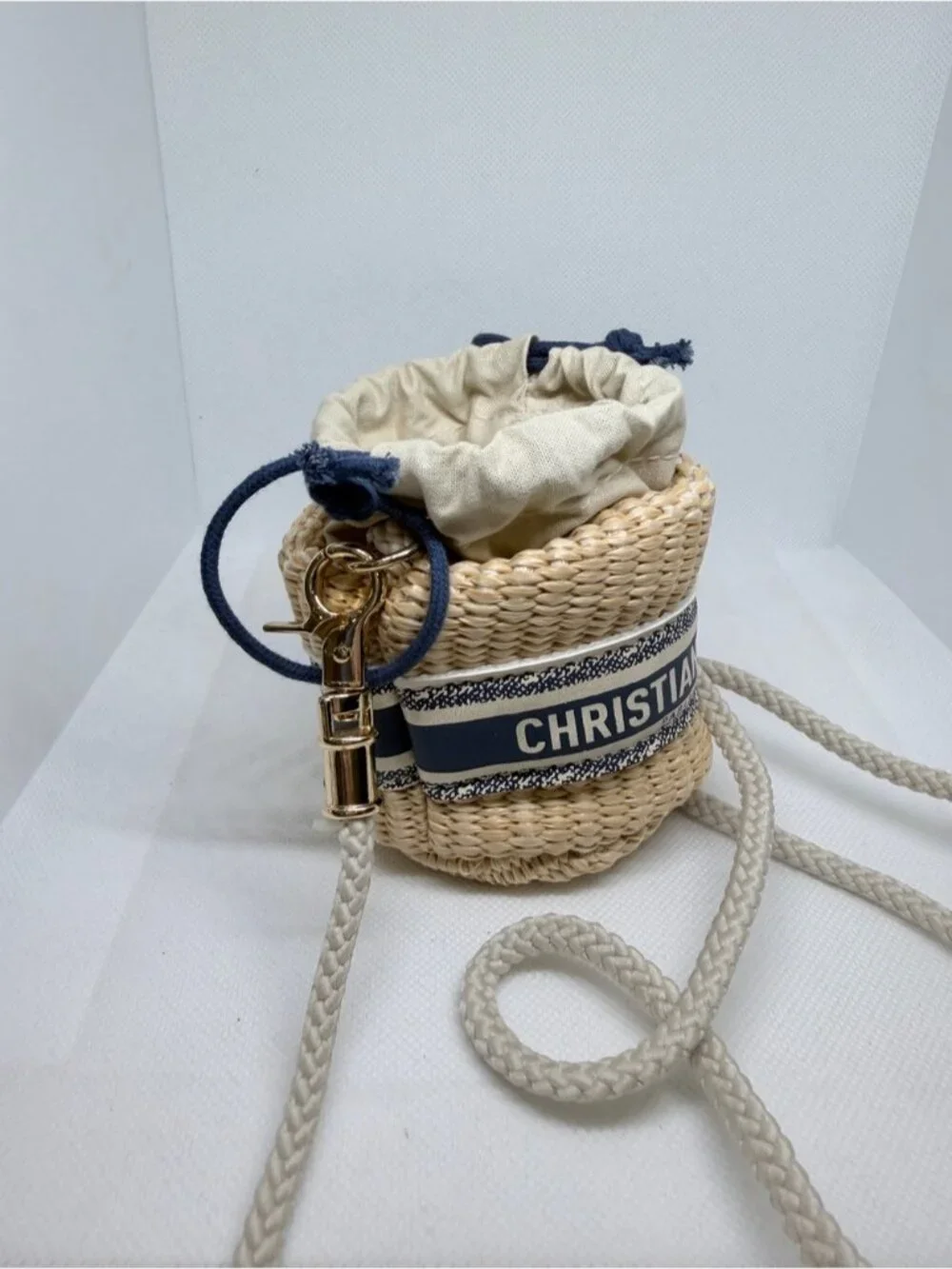 SOLD Dior Beauty Mini Woven Bucket Crossbody Bag Promotional GWP 0897